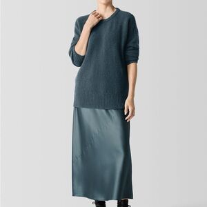 EILEEN FISHER silk bias skirt